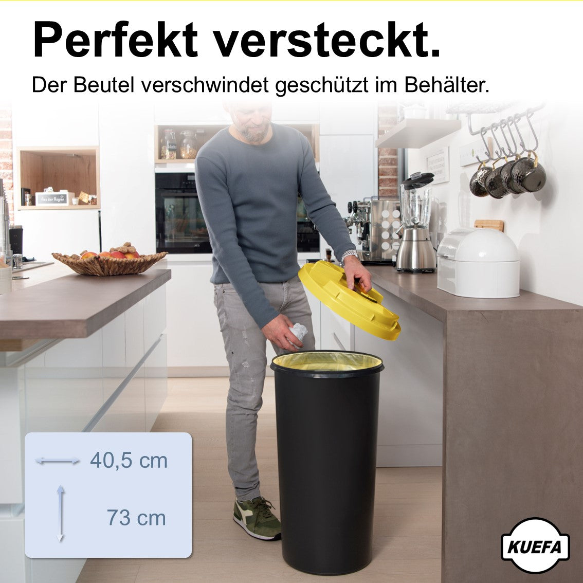 KUEFA BSC LA 60L Müllsackständer mit Laserbeschriftung