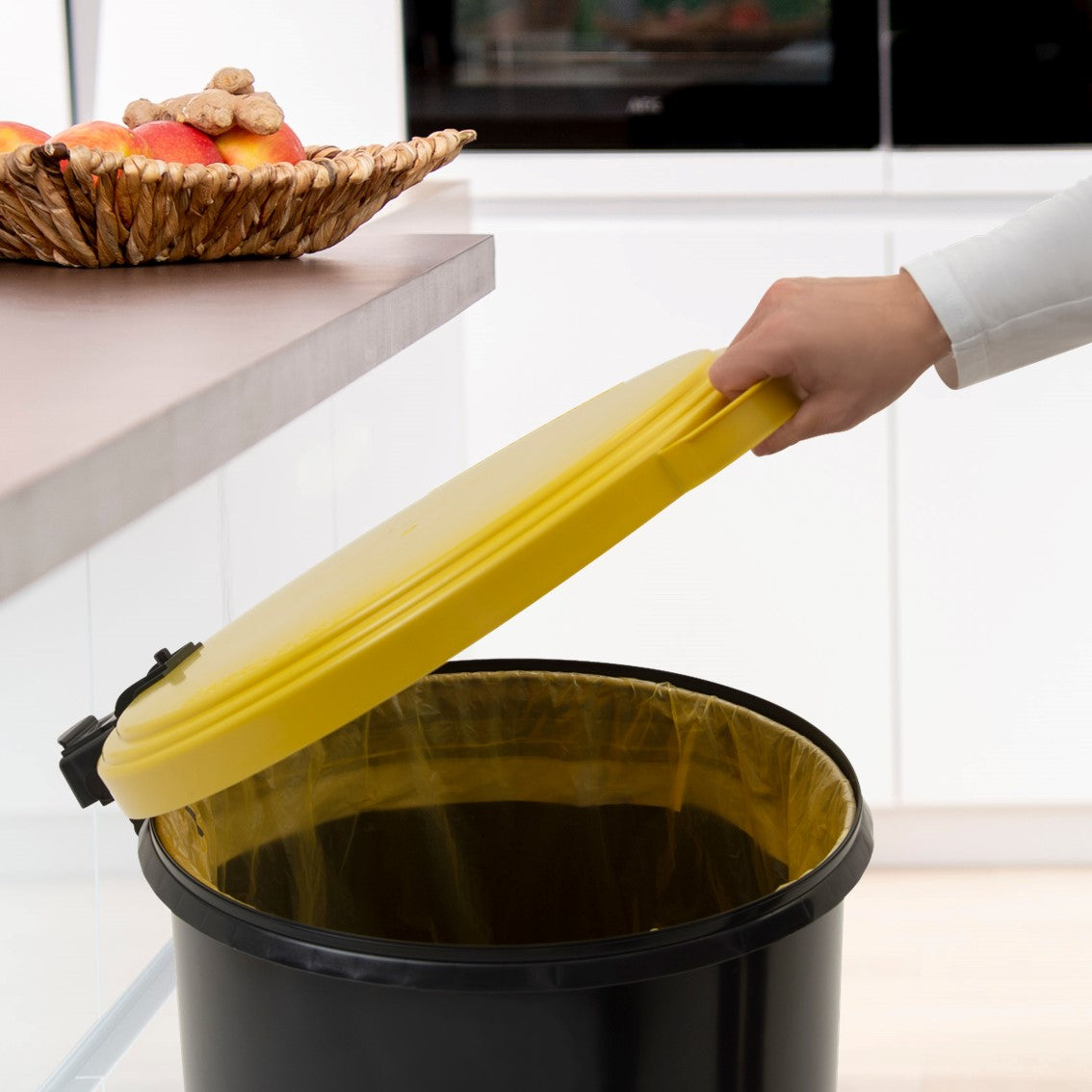 KUEFA VL 60l Müllsackständer, Mülleimer, Sammelbehälter mit Scharnierdeckel